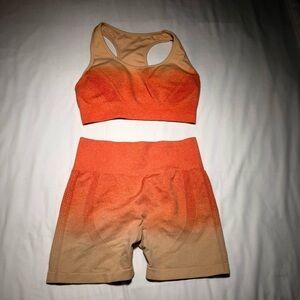 Orange and Tan Ombre Sports Set size medium